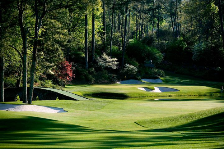 060404 Augusta Georgia USA / Photo Christer Höglund / 2006 Masters Tournament at Augusta National Golf Club / The 12th hole at Augusta National Golf Club a par three at Amen Corner and named after the flower Golden Bell